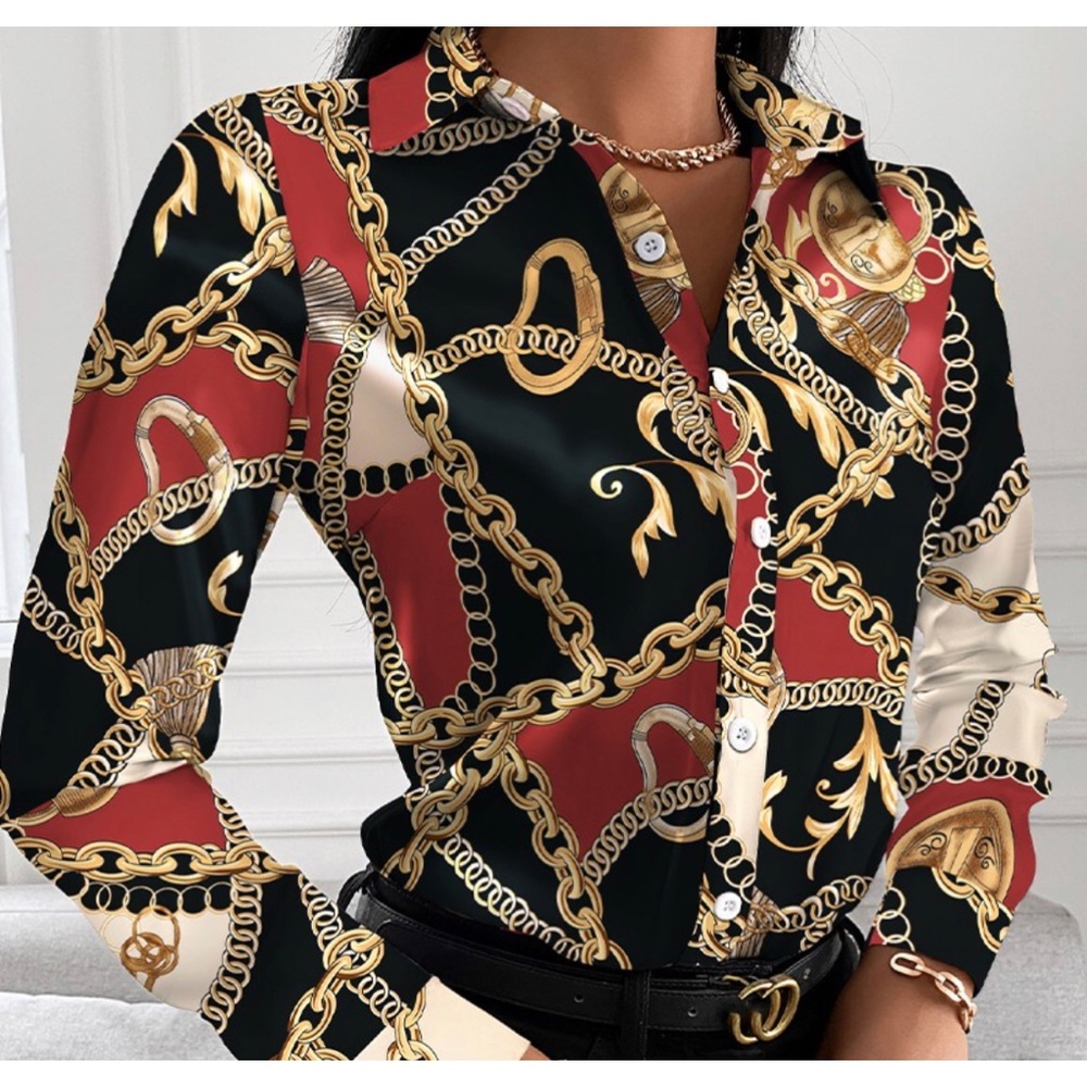 COPY - Chain Print Button Down Shirt